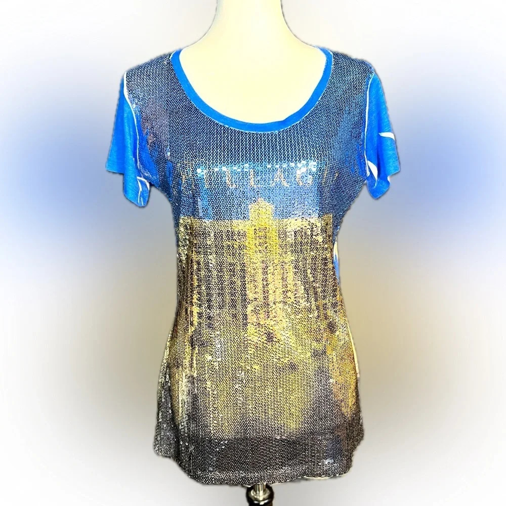 Bellagio Sequins Tunic T-shirt, full sequins in front, NS appears to be Small